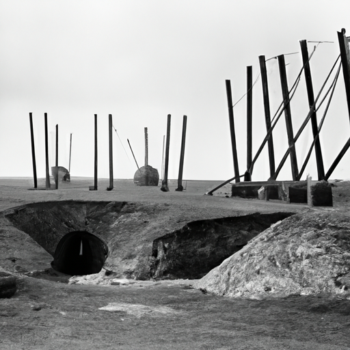 A historical photograph showing early examples of ballistic protection.